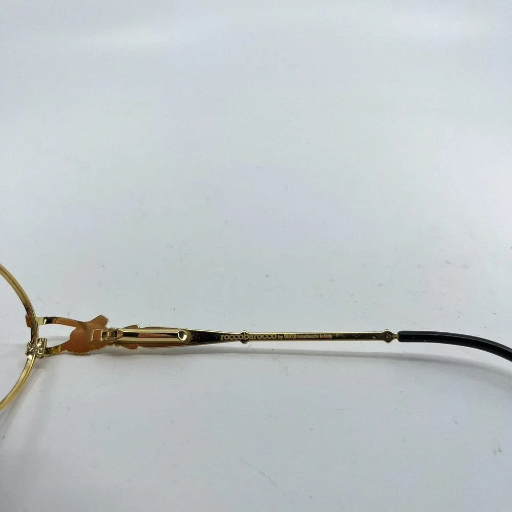 Roccobarocco 5838 30 Eyeglasses‎ Frames Round Silver Gold 51-19 H7102